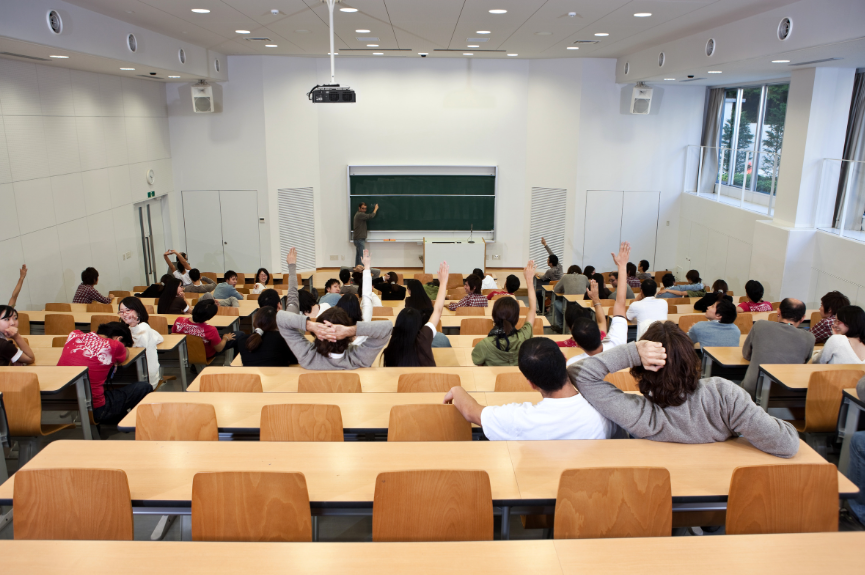 University students in classroom